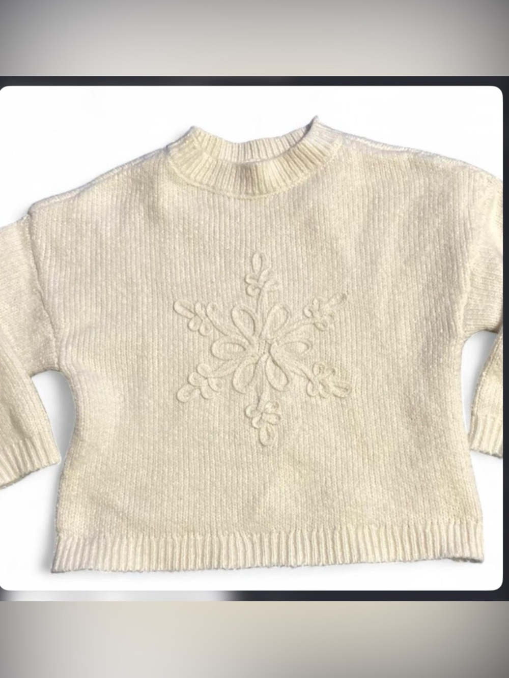 OshKosh B'gosh White Snowflake Embroidered Sweater